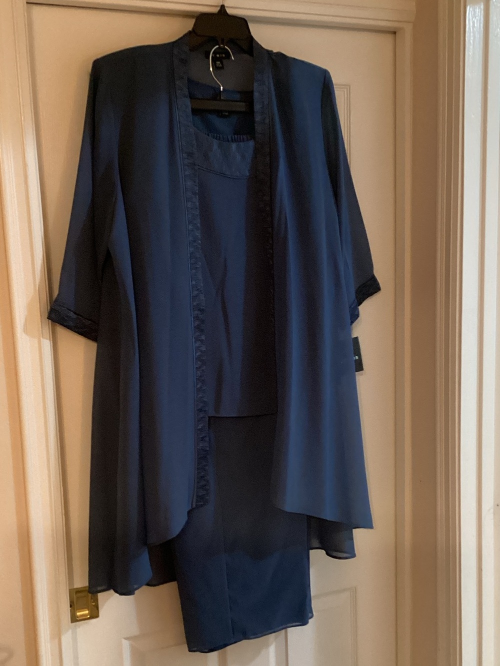 Women's Navy Pant Suit with Drape Jacket